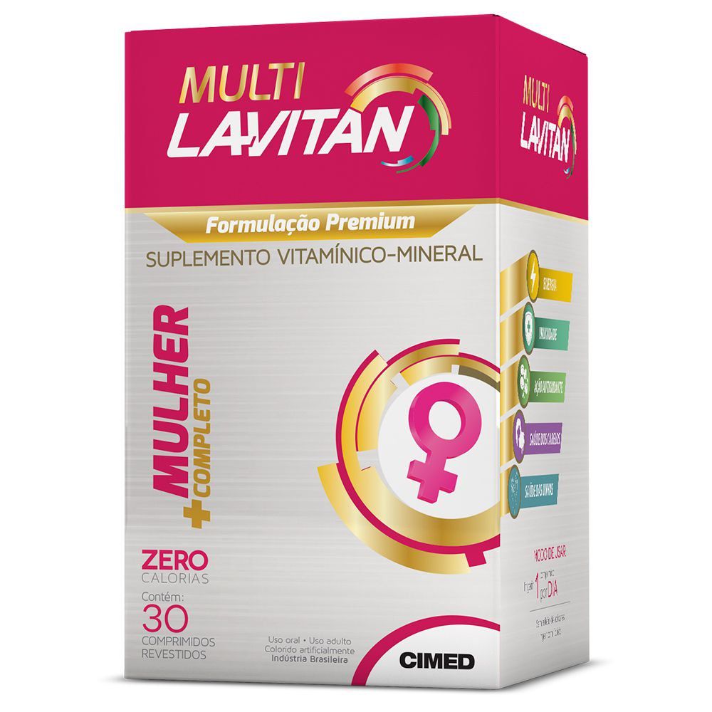 Suplemento Vitamínico Lavitan Multi Mulher 30 Comprimidos