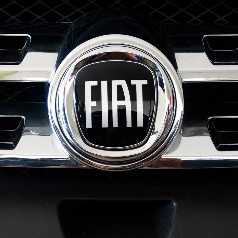 2 Adesivos Emblema Fiat 500 Preto Black 2009 Até 2017