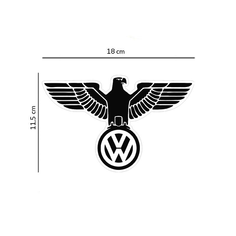 Adesivo Águia Volkswagen Fusca / Kombi Emblema Preto