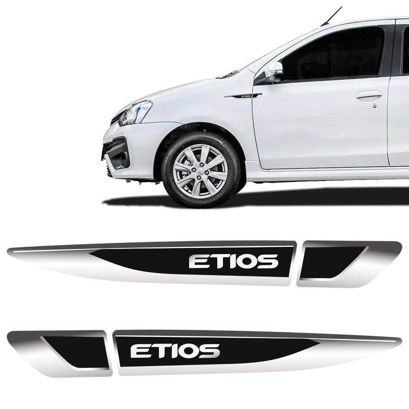 Adesivo Aplique Lateral Etios 2012/2021 Hatch Sedan Emblema Resinado