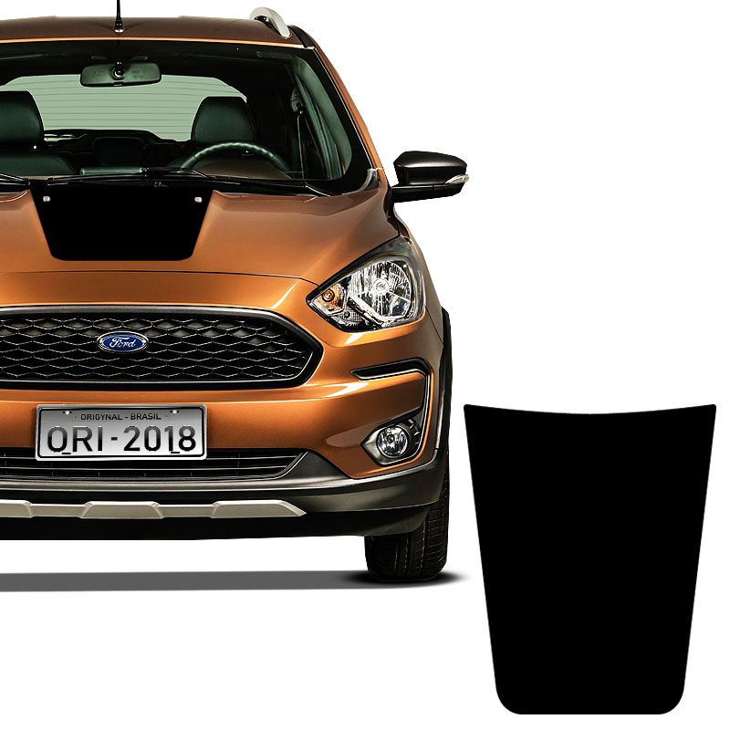 Adesivo Capô Ford New Ka 2015/2021 Acessório Preto Fosco