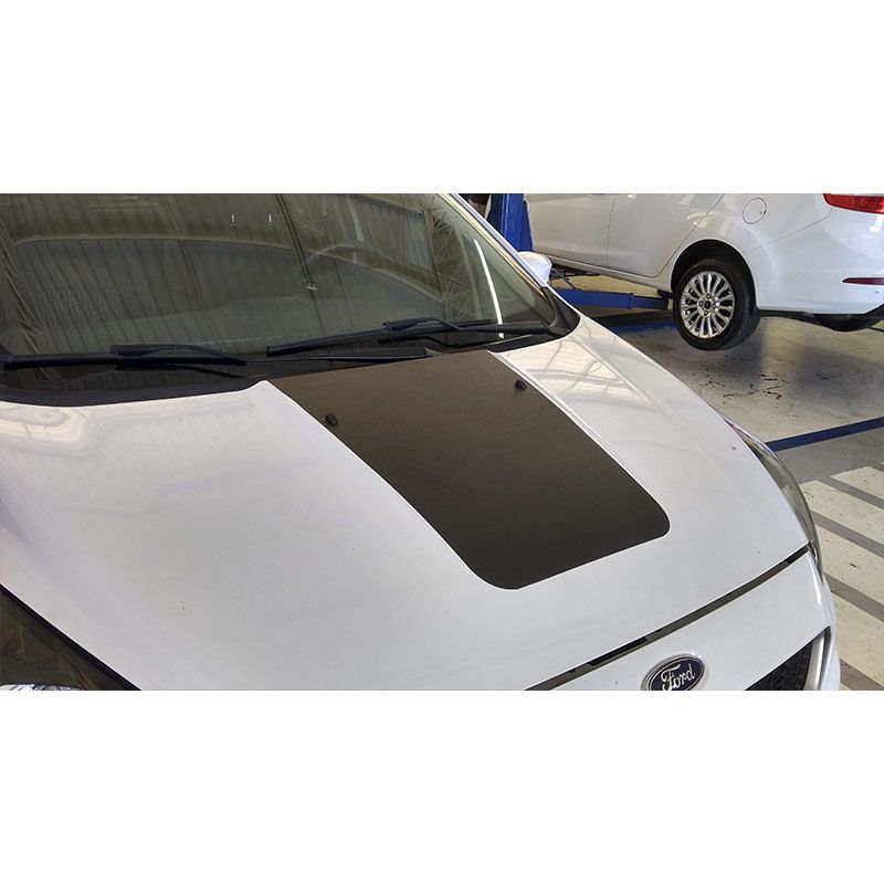 Adesivo Capô Ford New Ka 2015/2021 Acessório Preto Fosco