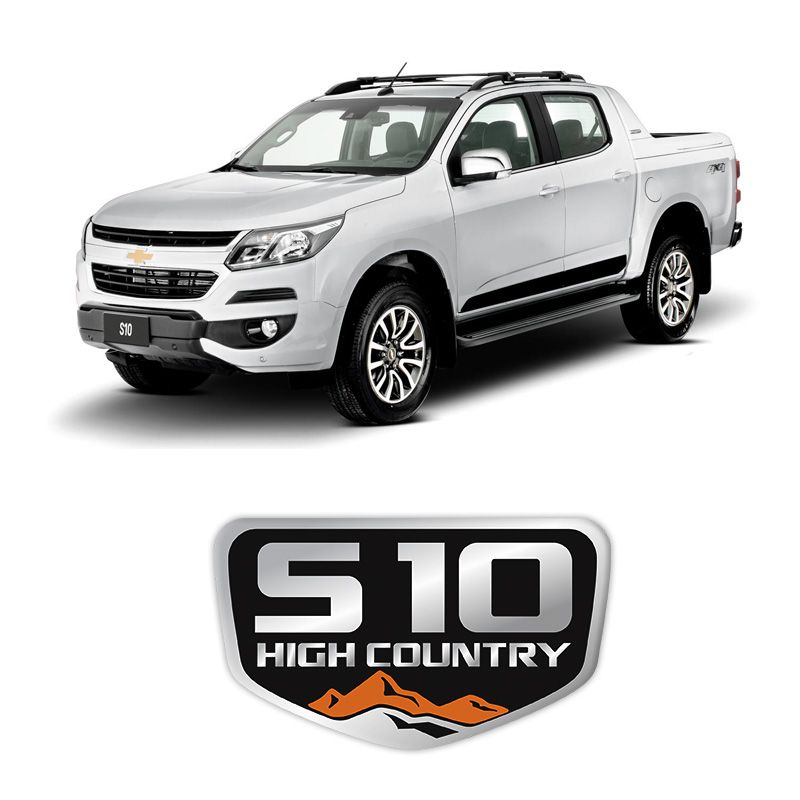 Adesivo Emblema High Country S10 2016/2022 Resinado Tampa Traseira