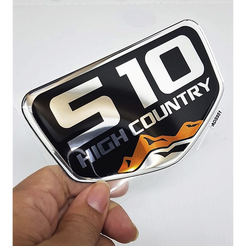 Adesivo Emblema High Country S10 2016/2022 Resinado Tampa Traseira