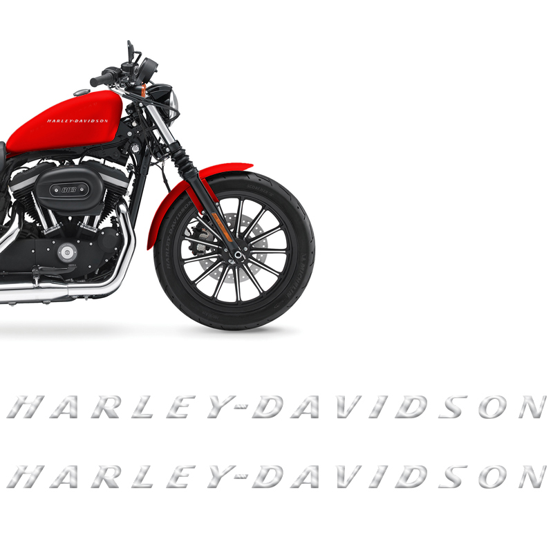 Adesivo Moto Harley Davidson Emblema Tanque Cromado Resinado