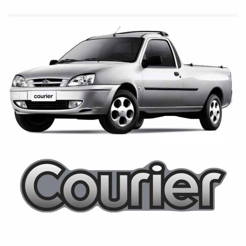 Adesivo Resinado Ford Courier 1998/2016 Emblema Cromado