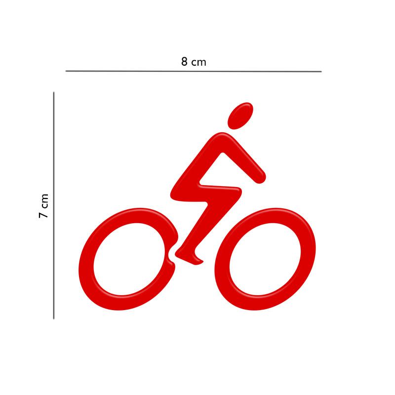 Adesivo Universal Bike Ciclismo Vermelho Refletivo Resinado