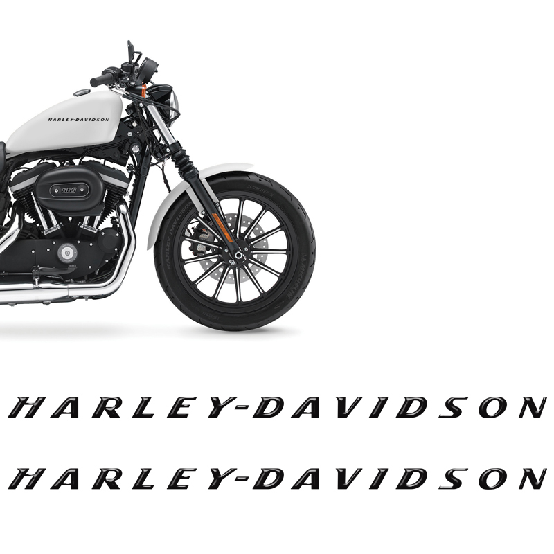 Adesivos Moto Harley Davidson Emblema Preto Tanque Resinado