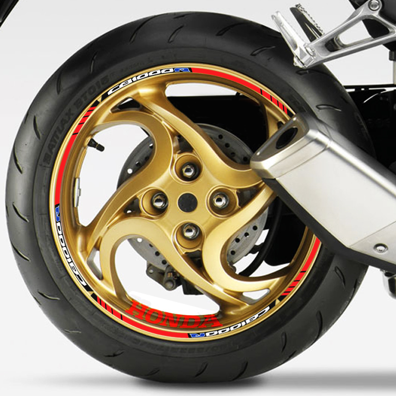 Adesivos Refletivos Roda Moto Honda CB 1000R Filete Vermelho
