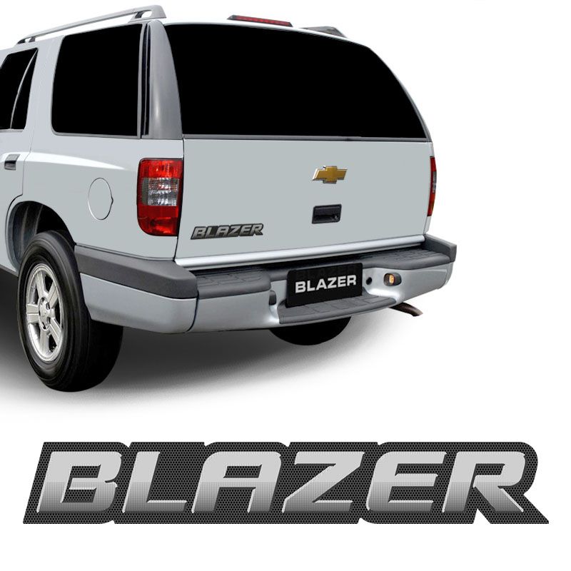 Emblema Blazer 2009/2011 Adesivo Traseiro Escovado