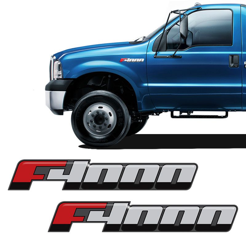 Emblema F-4000 2016/2019 Adesivo Lateral Resinado Ford - Par