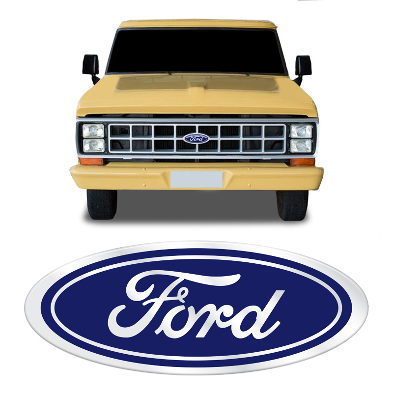 Emblema Ford Oval Da Grade F-1000 F-4000 F-600 1975/1992