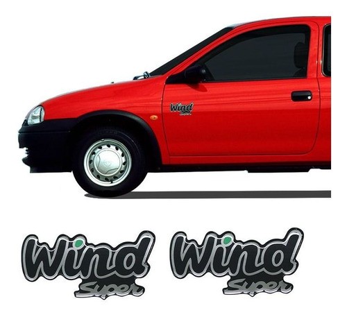 Emblema Lateral Corsa Wind Super 1994/1996 Emblema Da Porta Resinado