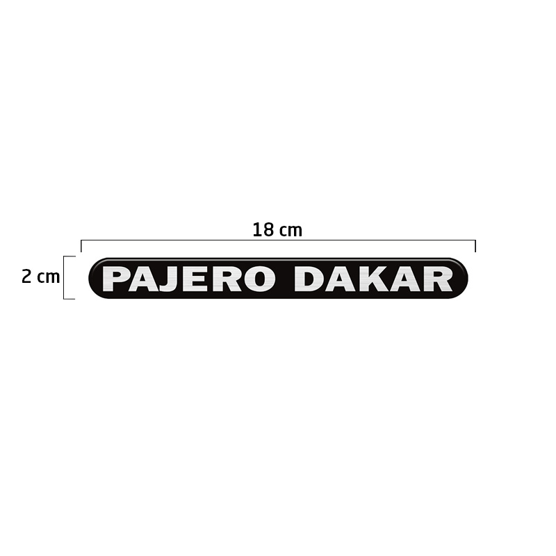 Emblema Pajero Dakar 2009 Até 2013 Adesivo Traseiro Resinado