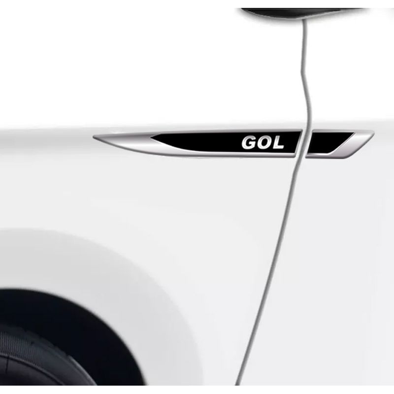 Emblema Resinado Aplique Lateral Gol G5 G6 G7 G8 Decorativo Par