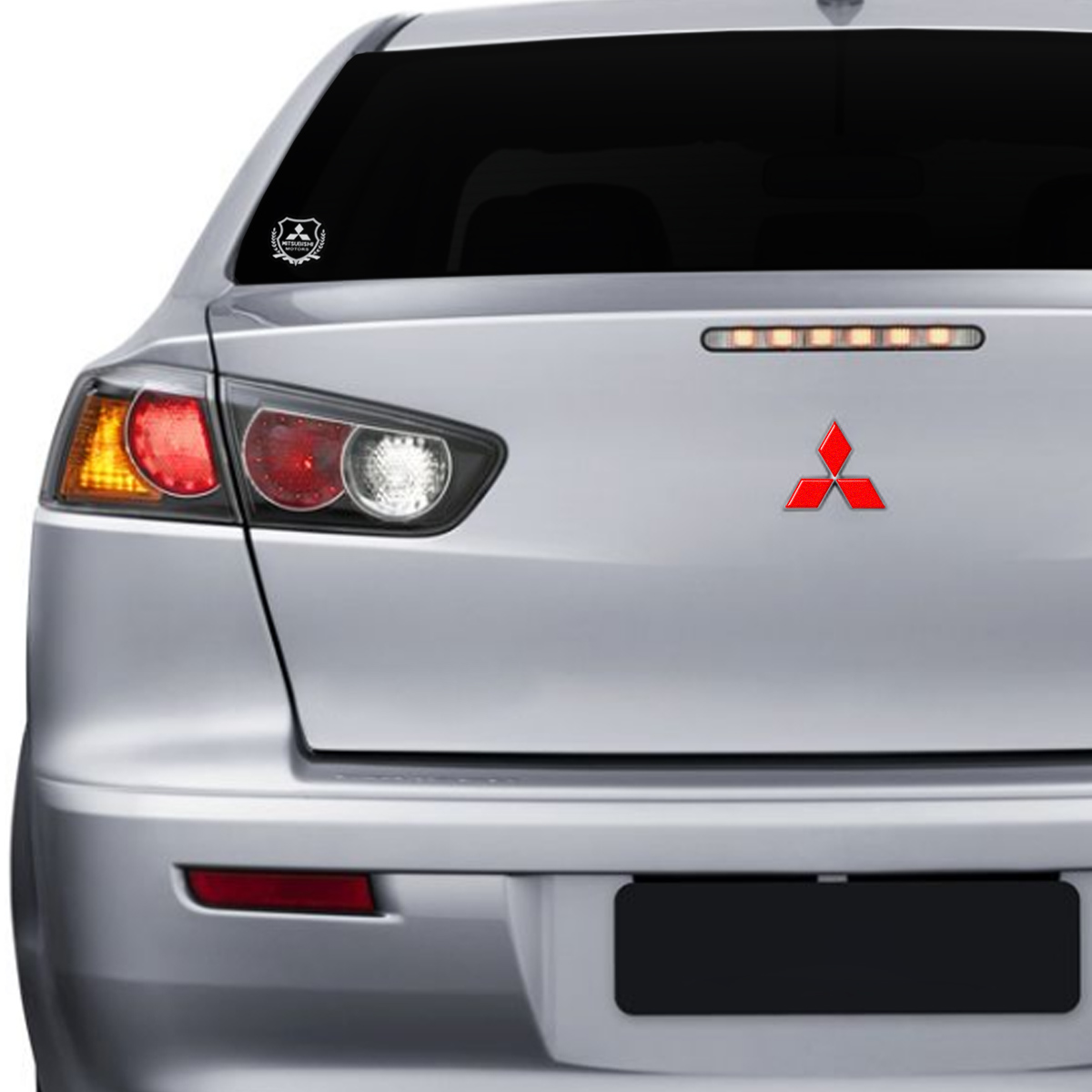 Emblemas Logo Lancer Mitsubishi Adesivo Resinado Refletivo