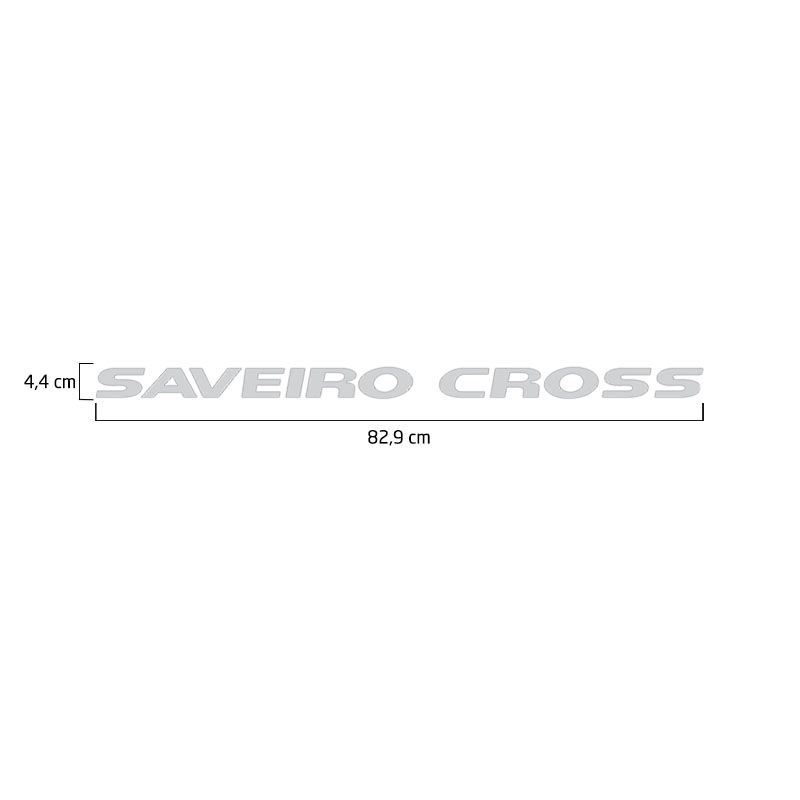 Faixa Tampa Traseira Saveiro Cross 2011/2013 Adesivo Cinza