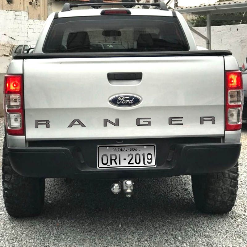 Faixa Traseira Ford Ranger 2013/2019 Adesivo Grafite e Preto