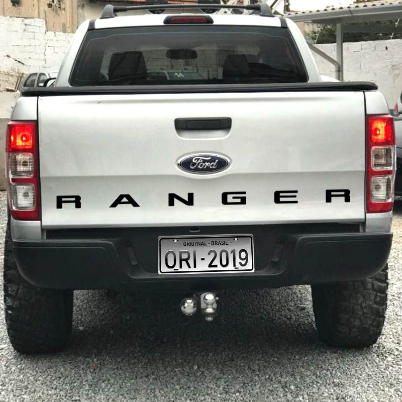 Faixa Traseira Ford Ranger 2013/2019 Adesivo Preto Decorativo
