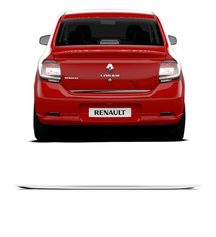 Friso Traseiro Porta-Malas Renault Logan 2014/2022 Resinado Cromado