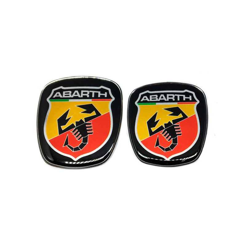 Kit 2 Adesivos Emblema Fiat Abarth Novo Palio 2012 Até 2017