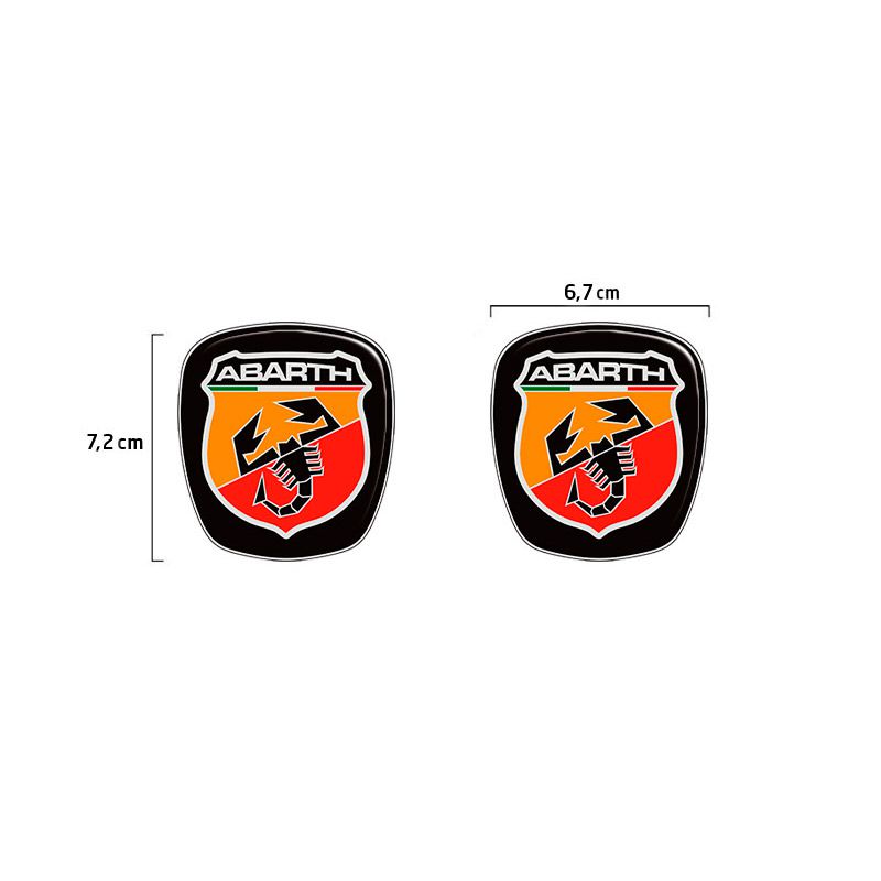 Kit 2 Adesivos Emblemas Abarth Fiat Palio 2012/2017