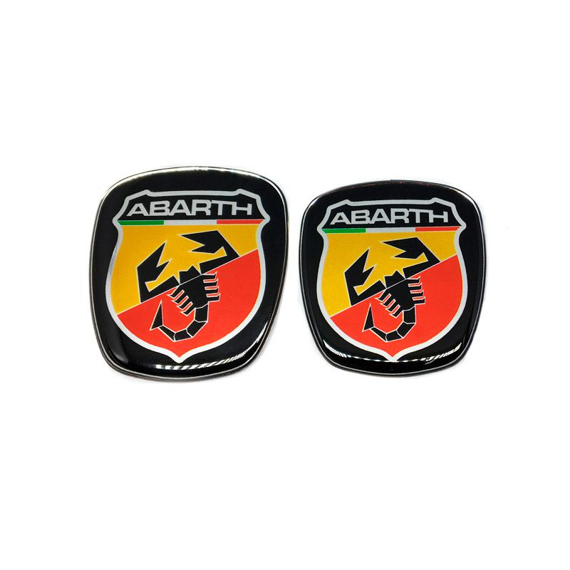 Kit 6 Adesivos Emblemas Abarth Fiat Novo Palio 2012 Até 2017