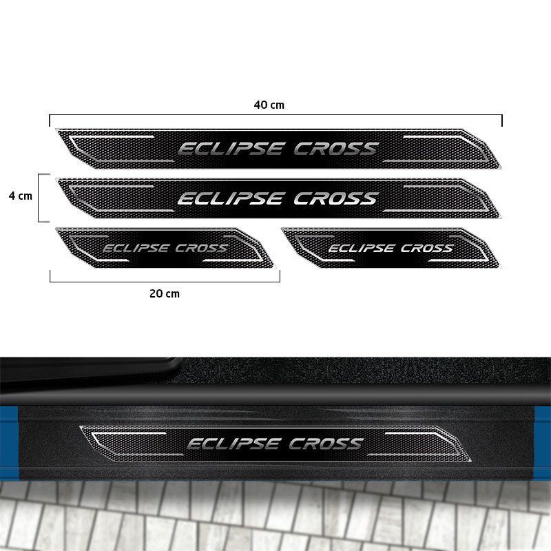 Kit Adesivo Do Capô Black Eclipse Cross + Soleira Protetora