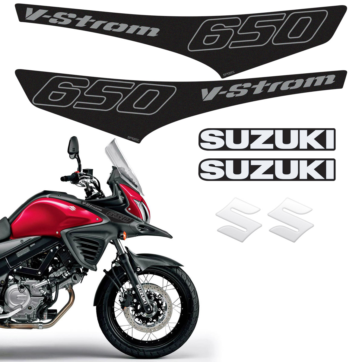 Kit Adesivos Moto Suzuki V-Strom Xt 650 2016 Faixa Lateral
