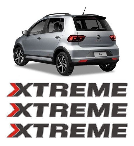 Kit Adesivos Xtreme Fox 2018/2022 Emblema Lateral E Traseiro