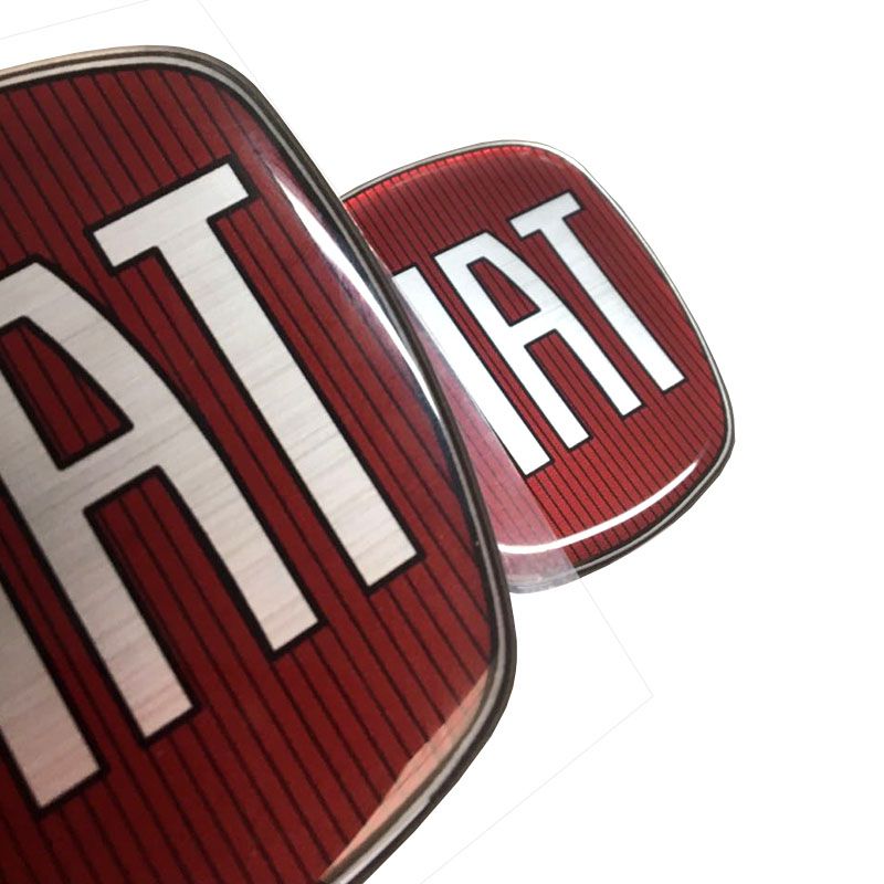 Kit Emblemas Da Maçaneta Fiat Strada 2009/2020 Adesivo Resinado