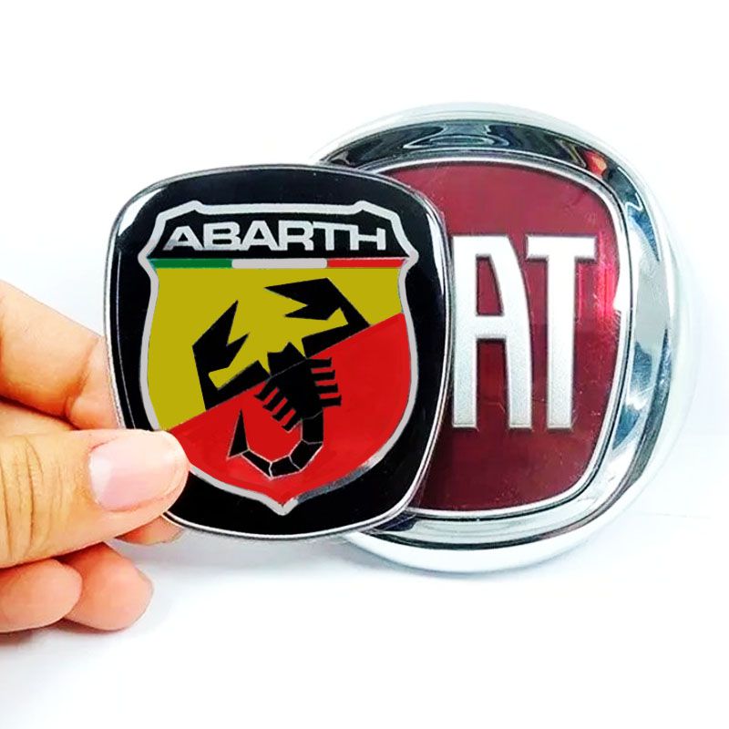 Kit Emblemas Fiat Abarth Freemont 2011/2015 Adesivo Dianteiro e Traseiro