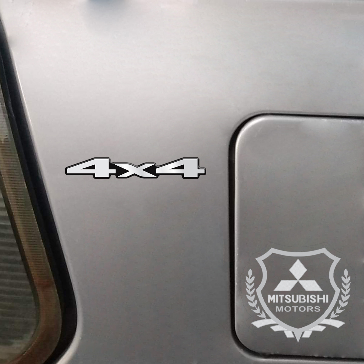 Kit Emblemas Pajero Tr4 Flex 4x4 Preto Adesivos Resinados