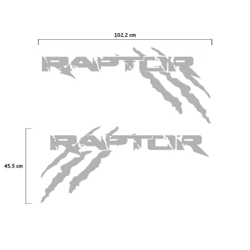 Kit Faixa Ford Ranger Raptor 2013/2022 Adesivo Lateral Cinza