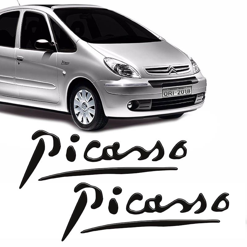 Par Adesivos Citroën Xsara Picasso 2001/2012 Emblema Preto Resinado