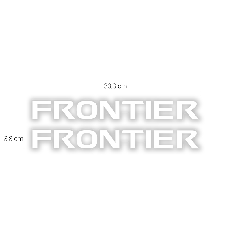 Par Adesivos Nissan Frontier 2009/2016 Rack Teto Longarina Branco