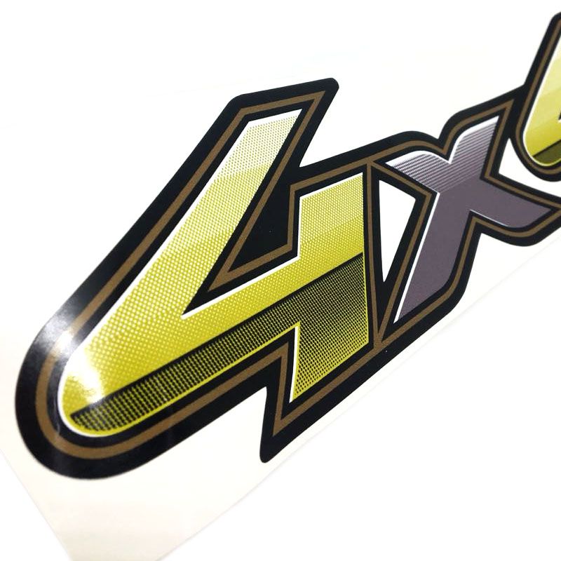 Par De Adesivos 4x4 Toyota Hilux Flex 2013/2015 Dourado