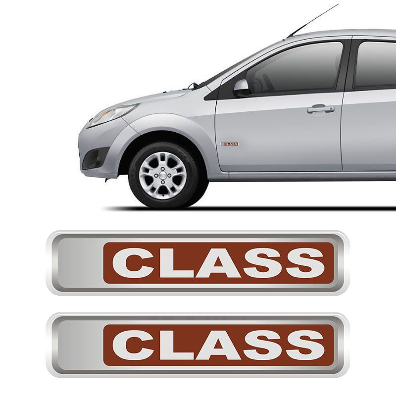 Par De Adesivos Class Ford Fiesta 2010/2014 Emblemas Resinados