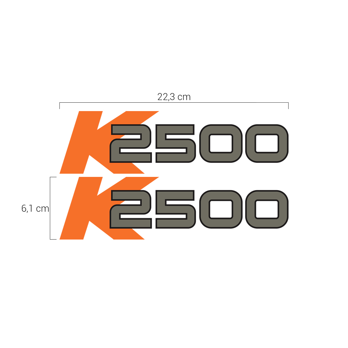 Par de Adesivos Lateral K2500 KIA Bongo 12/ Caminhão
