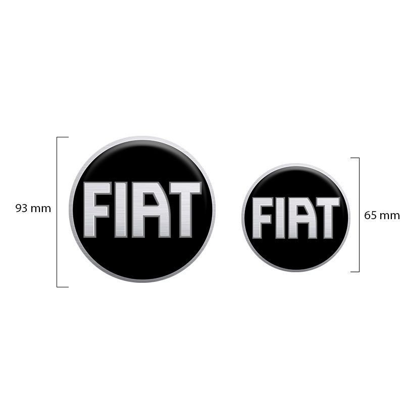 Par Emblemas Fiat Strada Adesivos Resinados 2004/2008 Black Piano