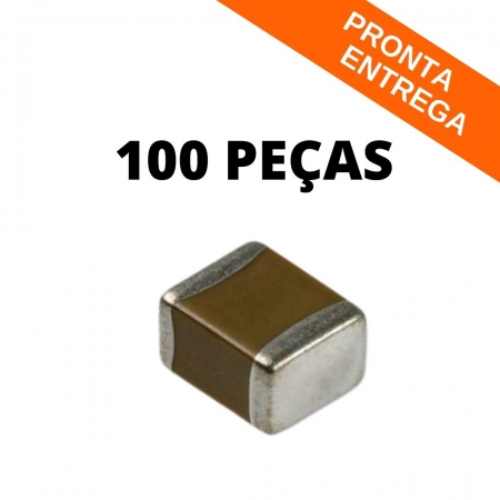 100 peças -Capacitor de cerâmica multicamada 10UF 10V SMD 0805 5% (X5R)