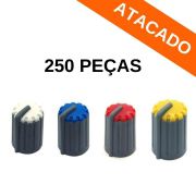250 peças - Botão Knob Plástico KA481 Para Potenciômetro - Escolha a cor