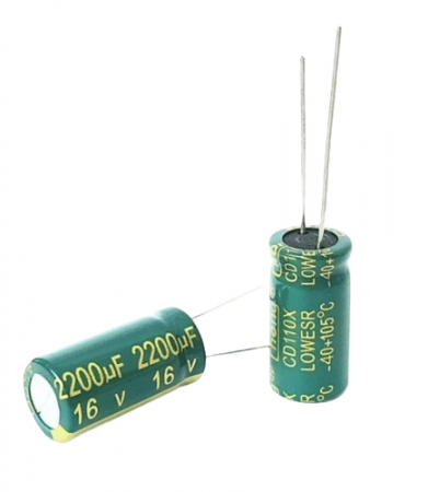 Capacitor Eletrolítico 2200uF (2200mF) 16V 105°C LOW E.S.R (10x20) - CHONG *