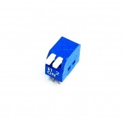 Chave DIP Switch 2 Vias 90°graus (KF1001) - Azul