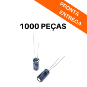 Kit 1000 peças - Capacitor Eletrolítico 1uF (1mF) 100V 105º (5x11)