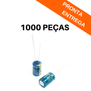 Kit 1000 peças - Capacitor Eletrolítico 47uF (47mF) 100V 105ºC (8x12) - HYNCDZ