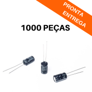 Kit 1000 peças - Capacitor Eletrolítico 47uF (47mF) 63V 105ºC (6x11) - CHONG