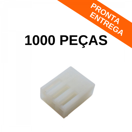 Kit 1000 peças - Conector KK Femea 3 Vias Passo 2.5mm 180º (250103HA)