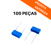 Kit 100 peças - Capacitor Poliéster 220nF 100V (220K) - Epcos - Passo 10mm