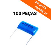 Kit 100 peças - Capacitor Poliéster Metalizado 10nF 1600V 10% (10K) - Passo 25mm